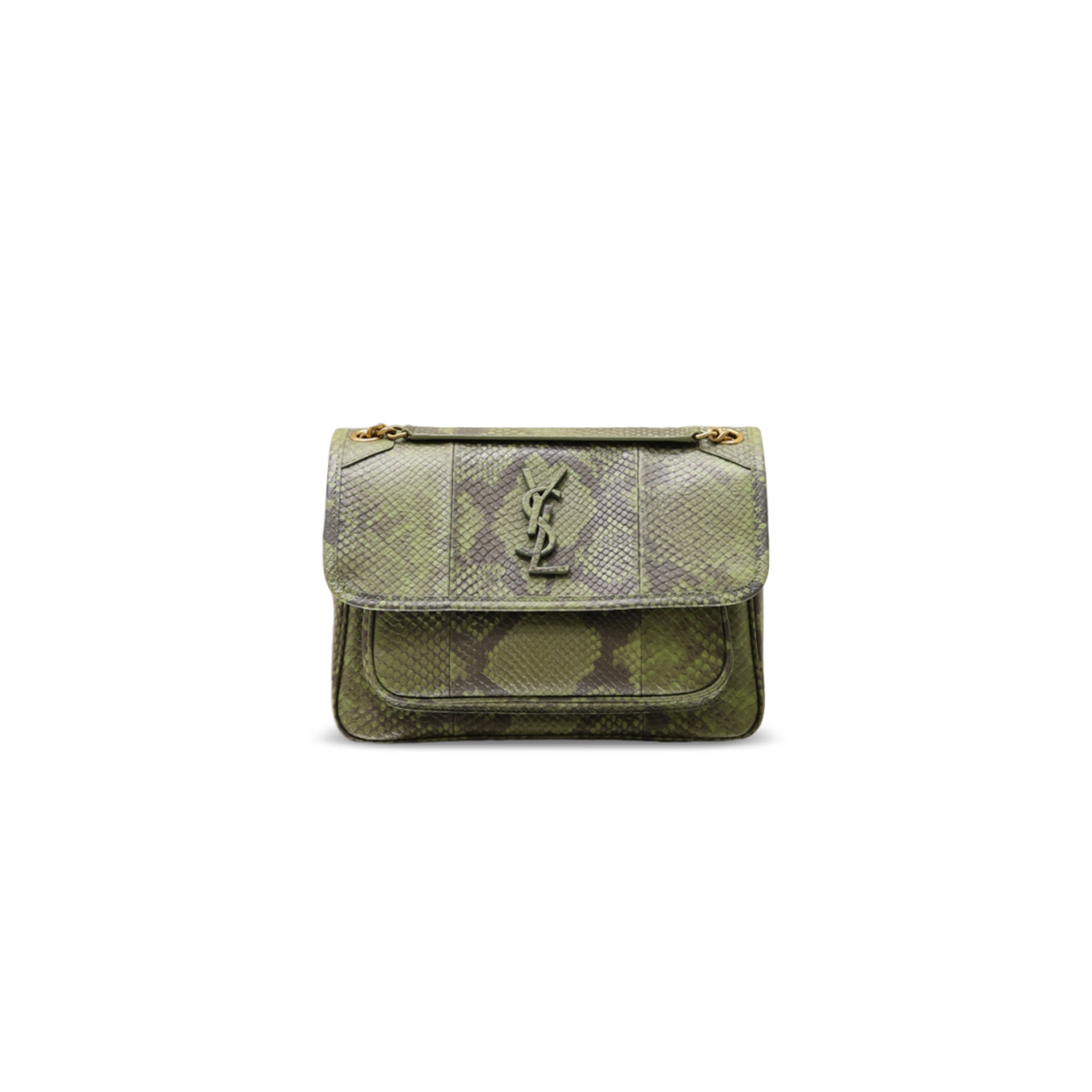 YSL NIKI MEDIUM IN PYTHON-EMBOSSED LEATHER 633158 (28*20.5*8.5cm)